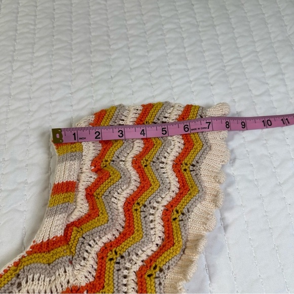 LOVE COLETTE  Pastel Knit Button-Down  Crochet Crop Top - Picture 7 of 12